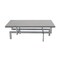 Armen Living Illusion Gray Wood Coffee Table with Brushed Stainless Steel Base LCILCOBSGR - alternate 4